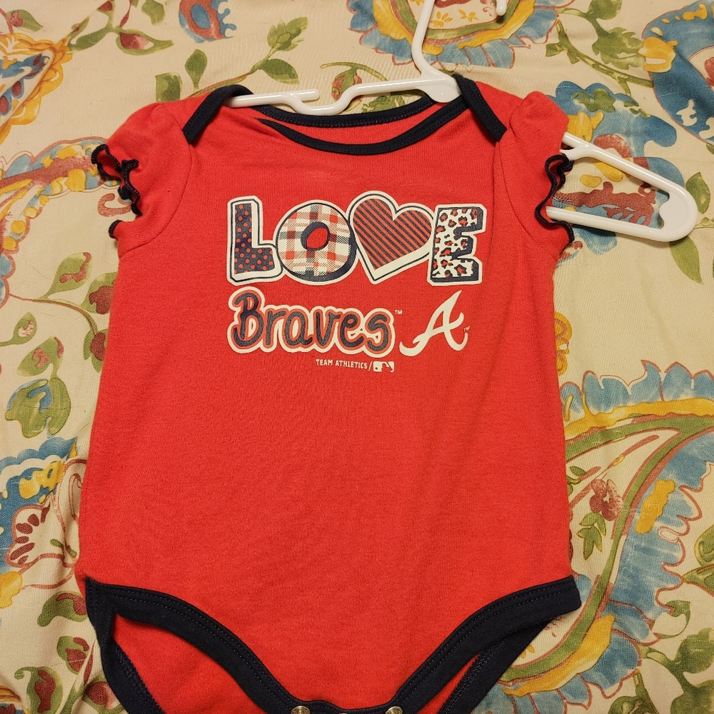 Little girls Atlanta Braves onesie